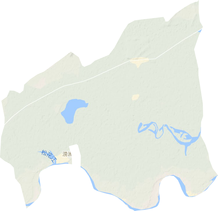 涝洲镇地形图