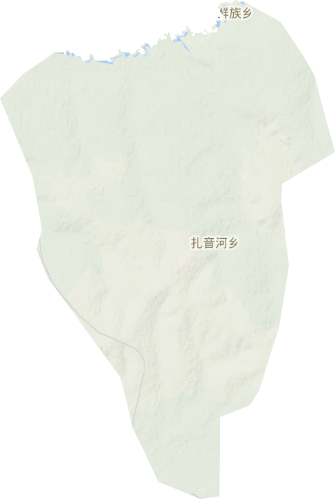 扎音河乡地形图