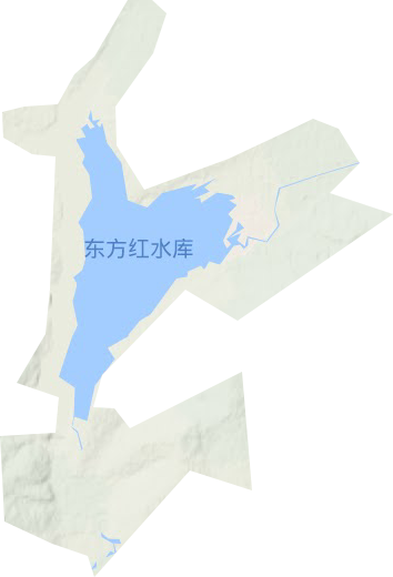 东方红水库地区地形图