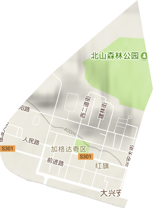 红旗街道地形图