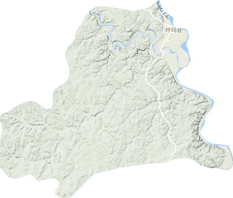 呼玛镇地形图