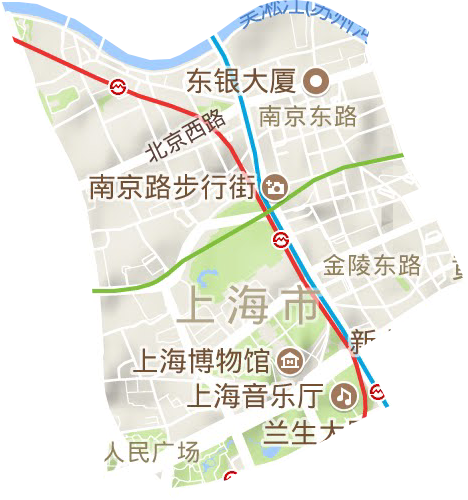 南京东路街道地形图