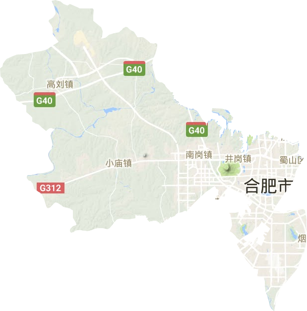 蜀山区地形图