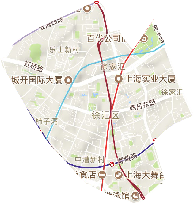徐家汇街道地形图