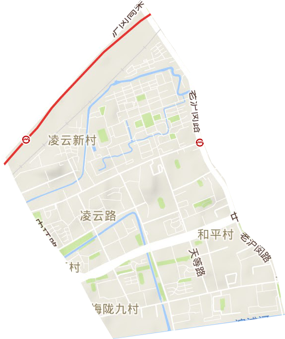 凌云路街道地形图