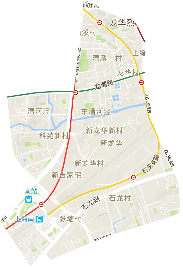 漕河泾街道地形图