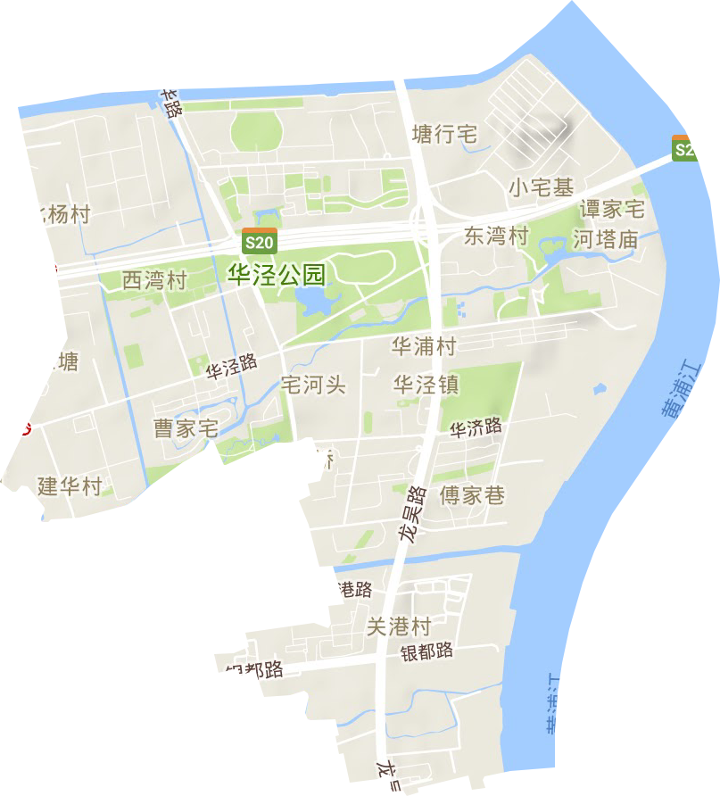 华泾镇地形图