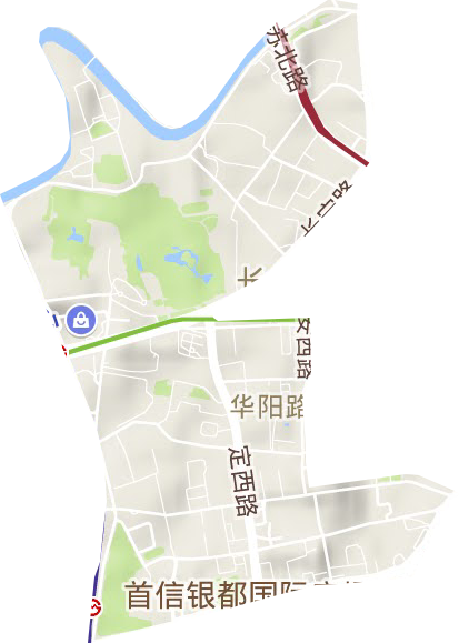 华阳路街道地形图