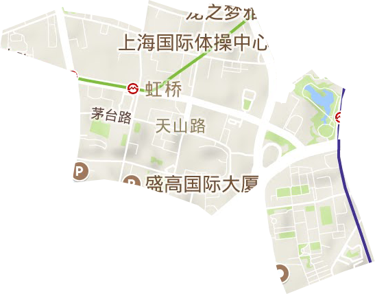 天山路街道地形图