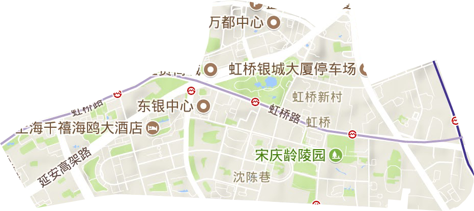 虹桥街道地形图