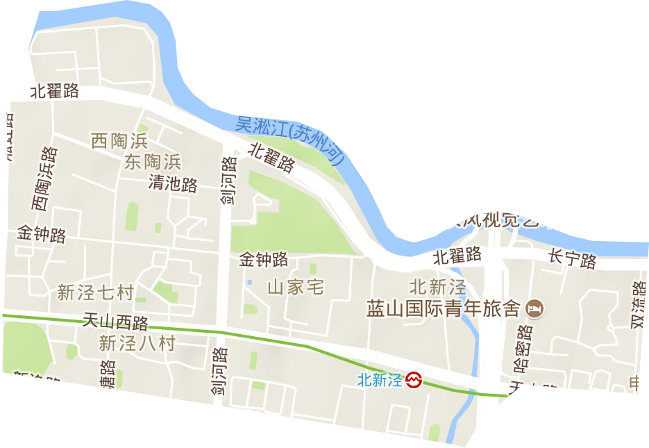 北新泾街道地形图