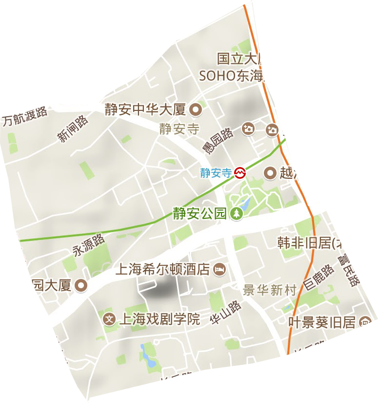静安寺街道地形图