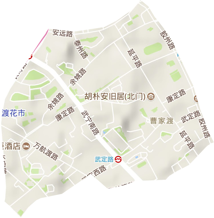 曹家渡街道地形图