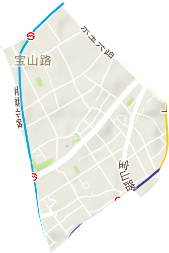 宝山路街道地形图