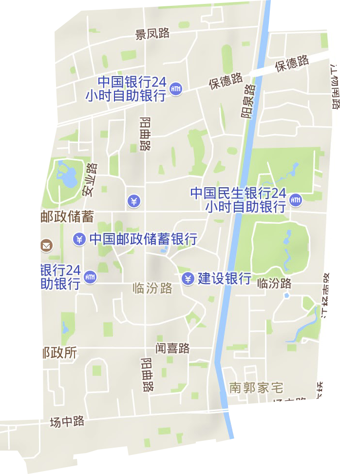 临汾路街道地形图