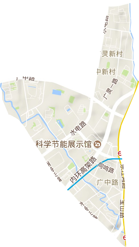 广中路街道地形图