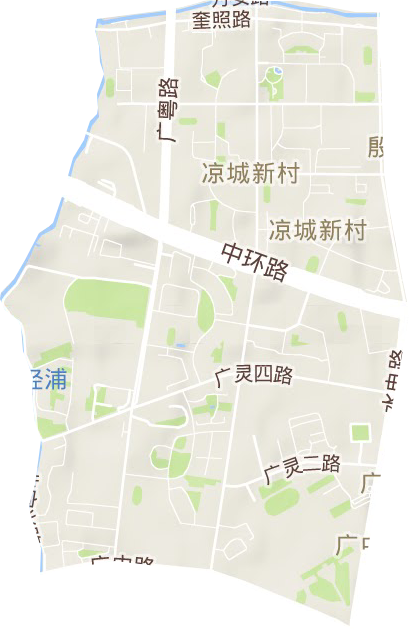凉城新村街道地形图