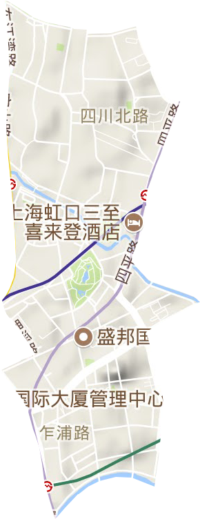 四川北路街道地形图