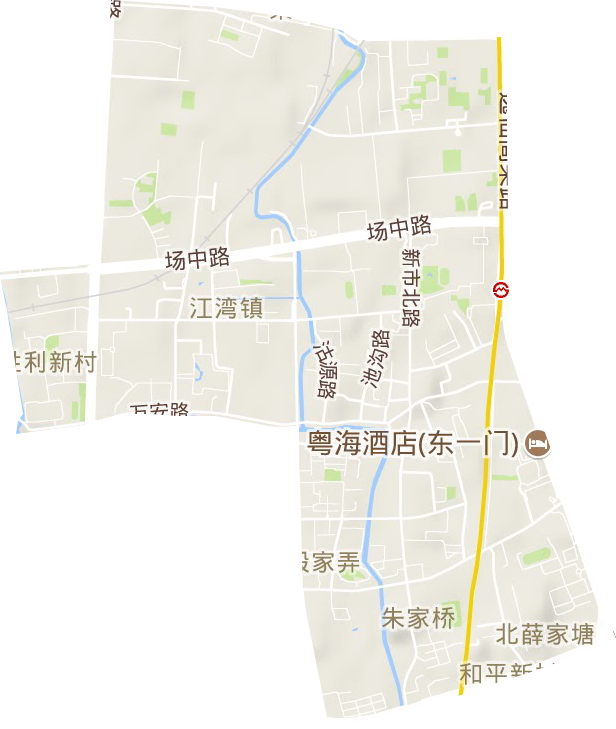 江湾镇街道地形图