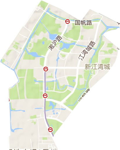 新江湾城街道地形图