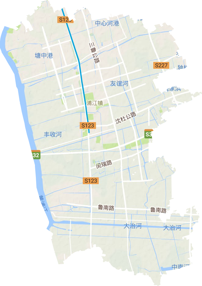 浦江镇地形图