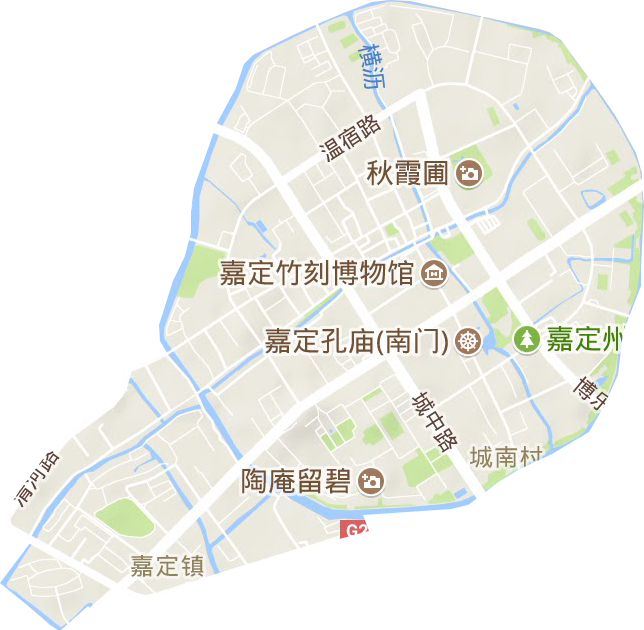 嘉定镇街道地形图