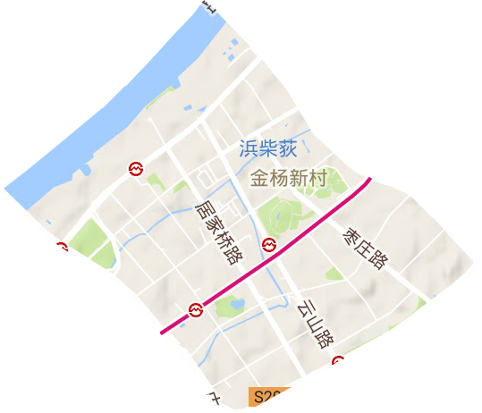 金杨新村街道地形图