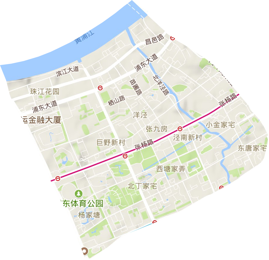 洋泾街道地形图