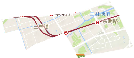 东明路街道地形图