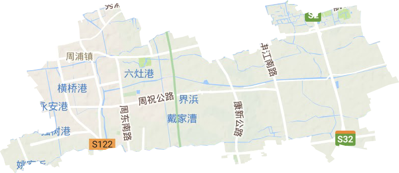 周浦镇地形图