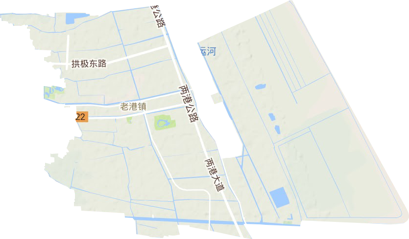 老港镇地形图