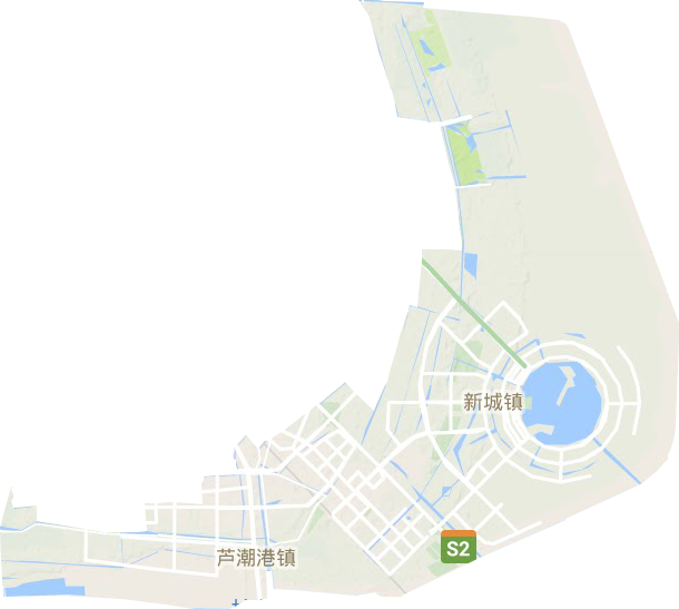 南汇新城镇地形图