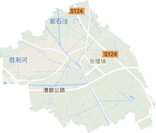 张堰镇地形图