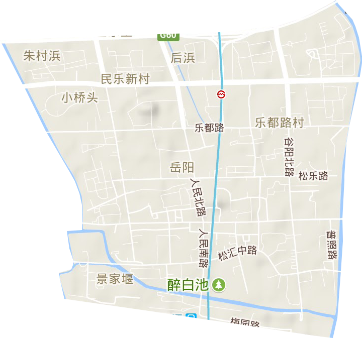 岳阳街道地形图