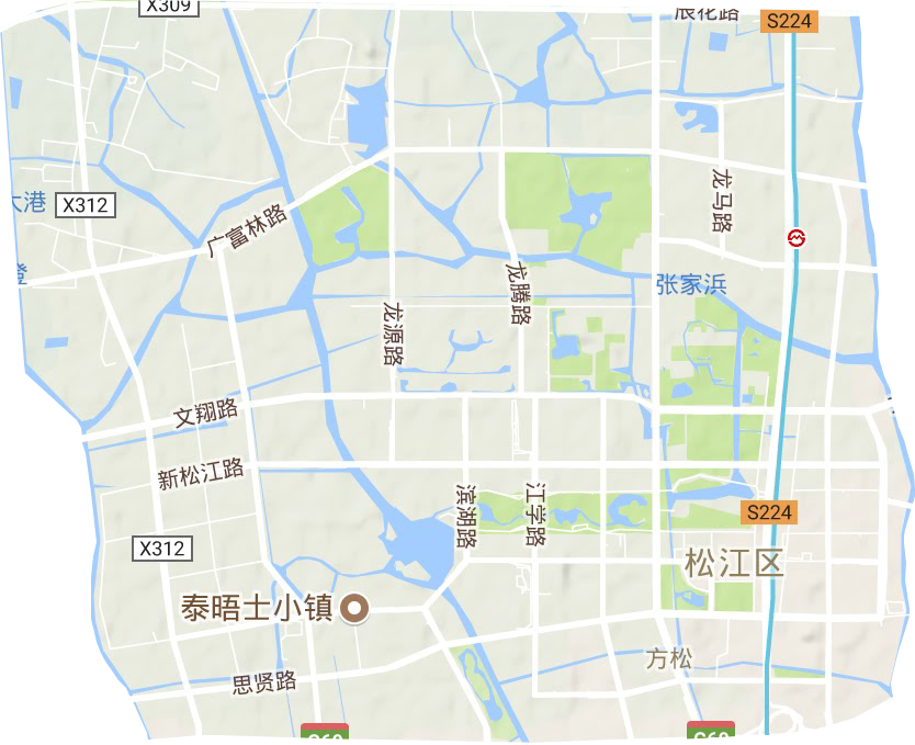 方松街道地形图