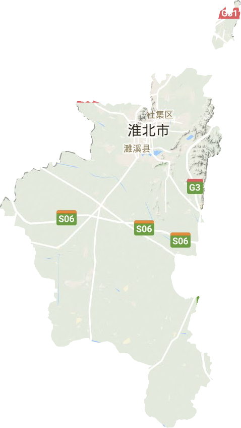 淮北市地形图