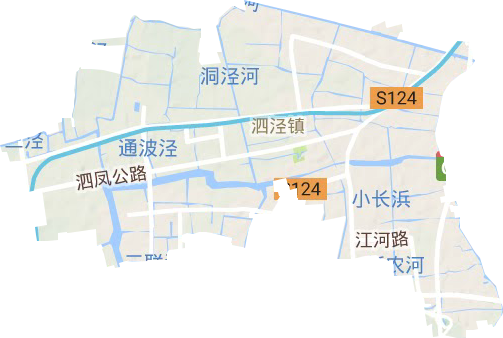 泗泾镇地形图
