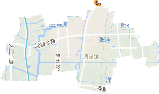洞泾镇地形图