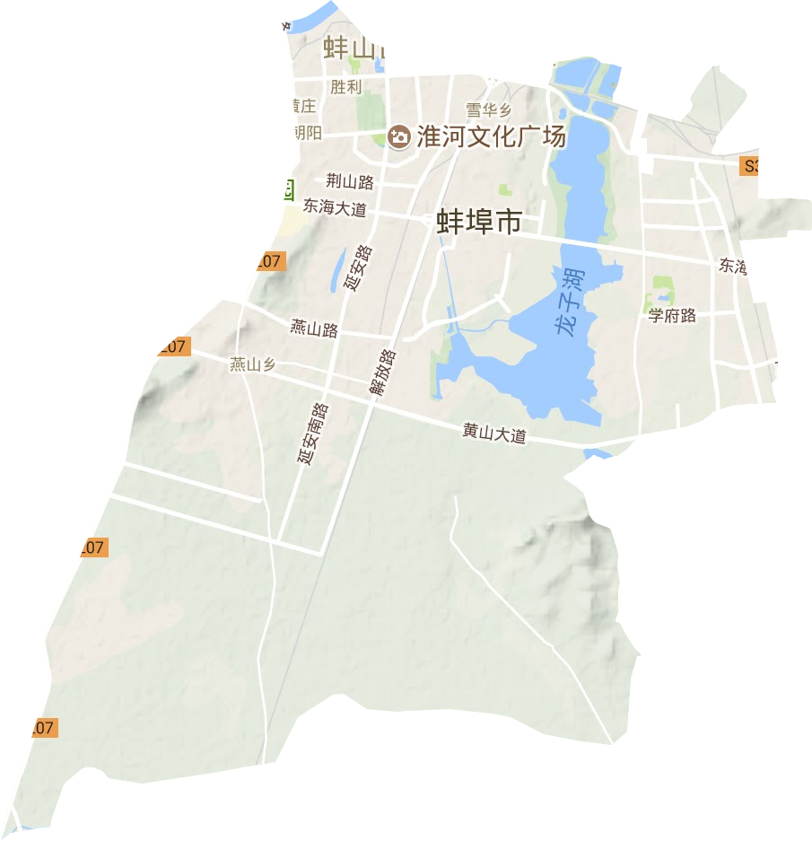 蚌山区地形图