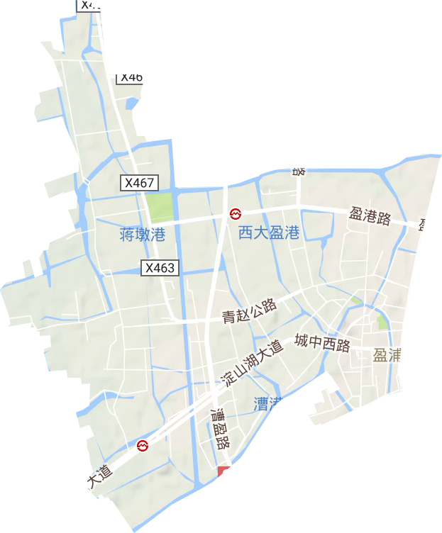 盈浦街道地形图