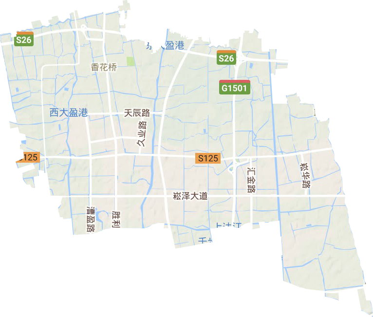 香花桥街道地形图