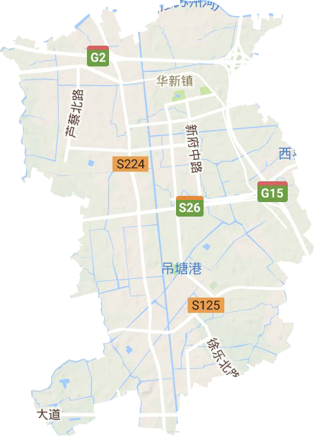 华新镇地形图