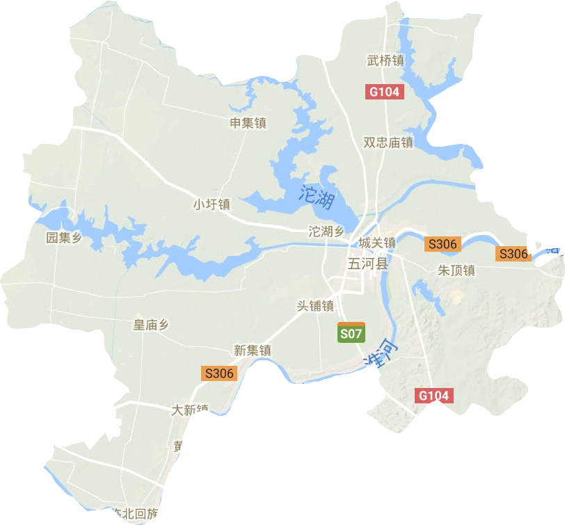 五河县地形图