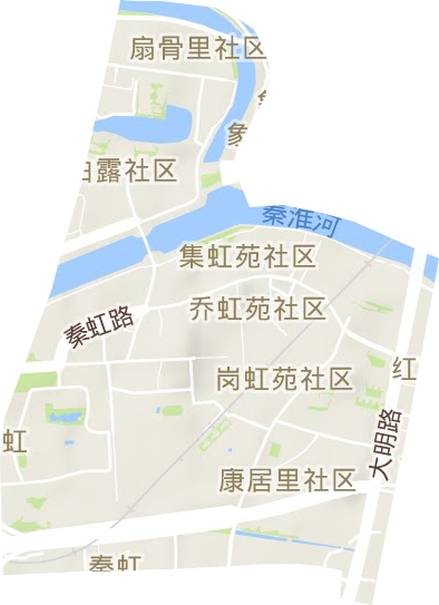 秦虹街道地形图