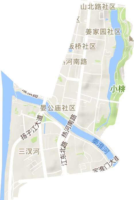 热河南路街道地形图