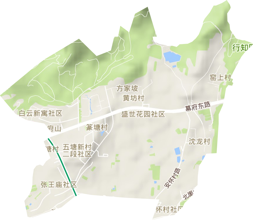 幕府山街道地形图