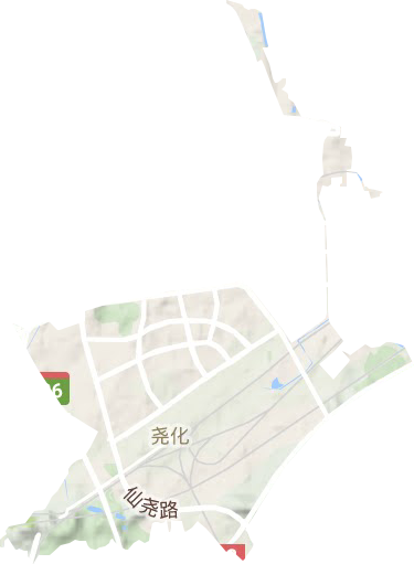 尧化街道地形图