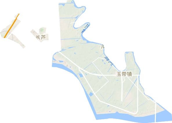 长芦街道地形图
