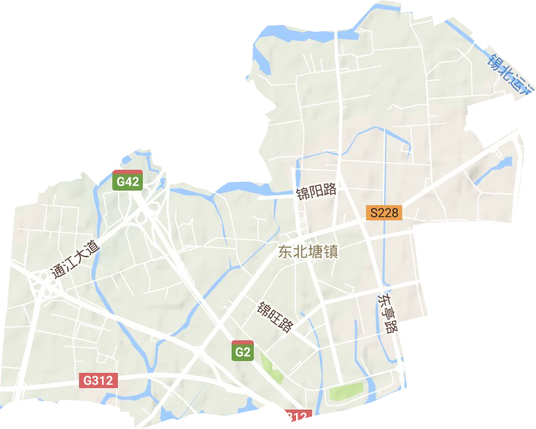 东北塘街道地形图