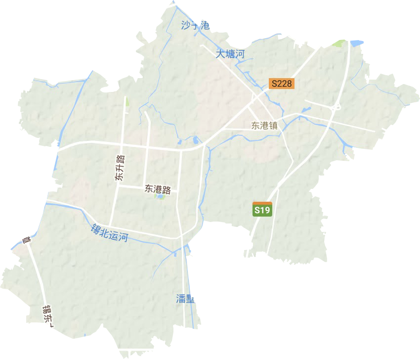 东港镇地形图